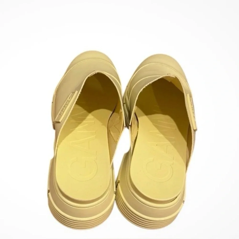 Ganni Unisex Platform Mule Clogs Pale Banana New with Dust Bag - Picture 5 of 11